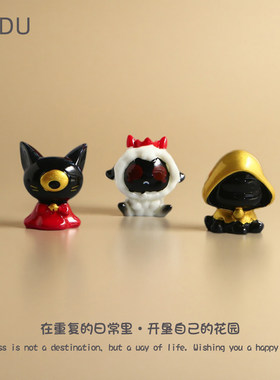暗黑风万圣节恶魔喵工位