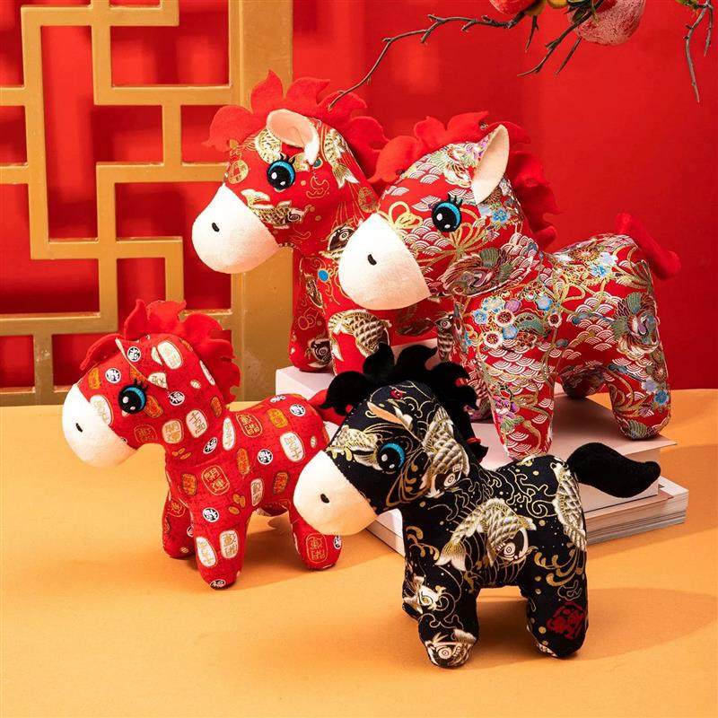 2026年马年吉祥物生肖马民族风花布马公仔毛绒玩具公司年会礼品,淘宝优惠券,粉丝福利购,淘宝优惠卷