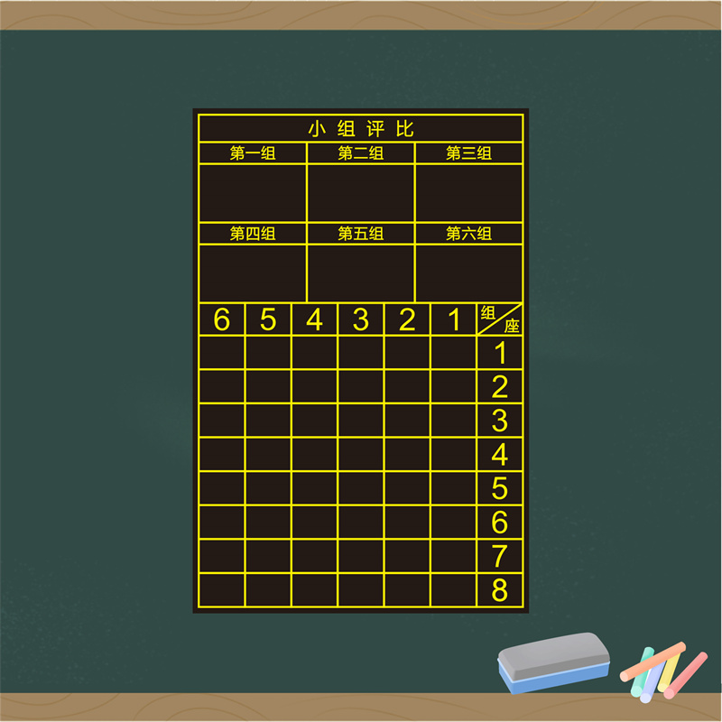 大号磁性小组积分表黑板贴班级激励个人评分表评比栏竞赛比赛软磁铁磁贴你追我赶学号积分表可移除磁性黑板贴 - 图1