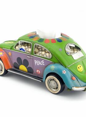 覆古铁经典汽车形状巴士纸盒纸巾盒餐厅烧烤创意配件家居装饰