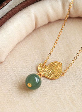 925银新中式国风珐琅蝴蝶锁骨链