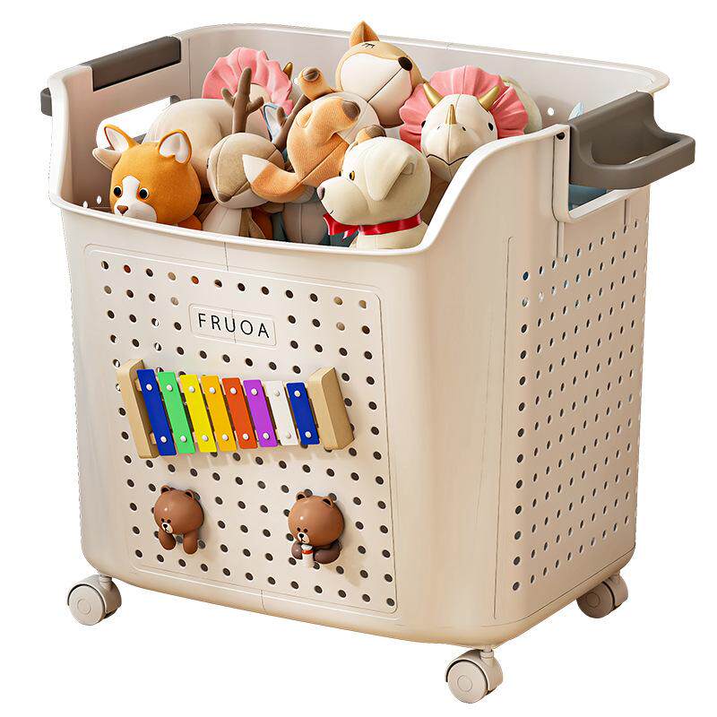 儿童玩具收纳架可移动多层小推车置物架宝宝积木玩具整理框储物箱 - 图3