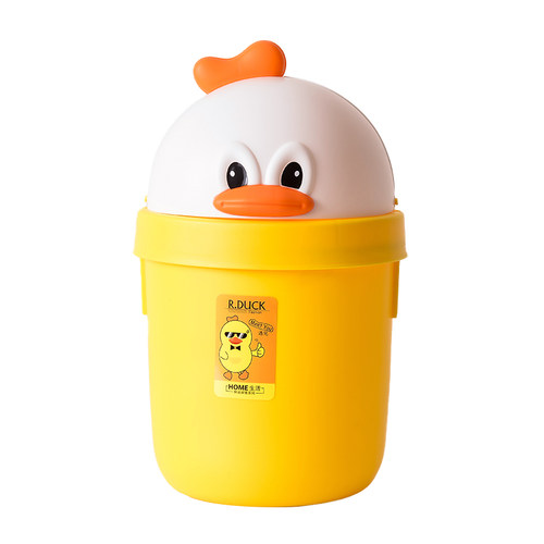 垃圾桶家用大容量卡通厕所卫生间厨房卧室客厅办公室桌面翻盖纸篓 - 图3