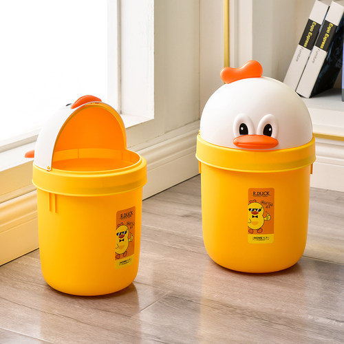 垃圾桶家用大容量卡通厕所卫生间厨房卧室客厅办公室桌面翻盖纸篓 - 图0