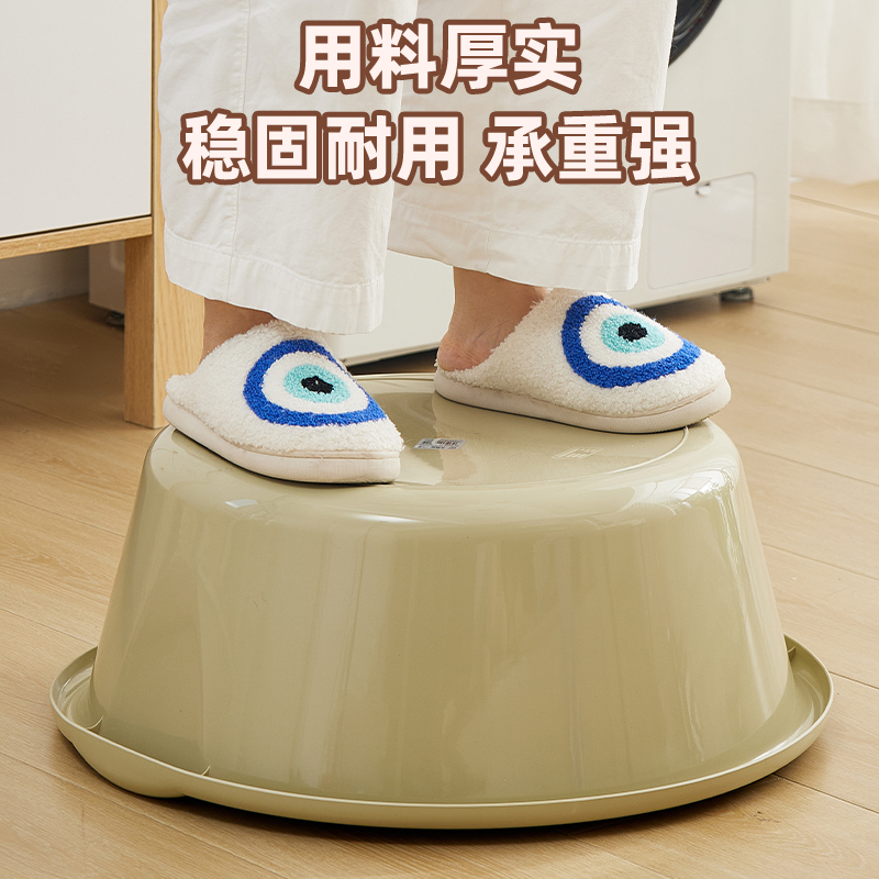 洗澡盆家用大号脸盆加厚塑料耐用盆子儿童宝宝婴儿洗衣盆宿舍脚盆 - 图1