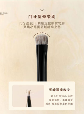臻刷堂Z22门牙眼影刷青根貂混羊毛扁头眼部加深刷动物毛化妆刷