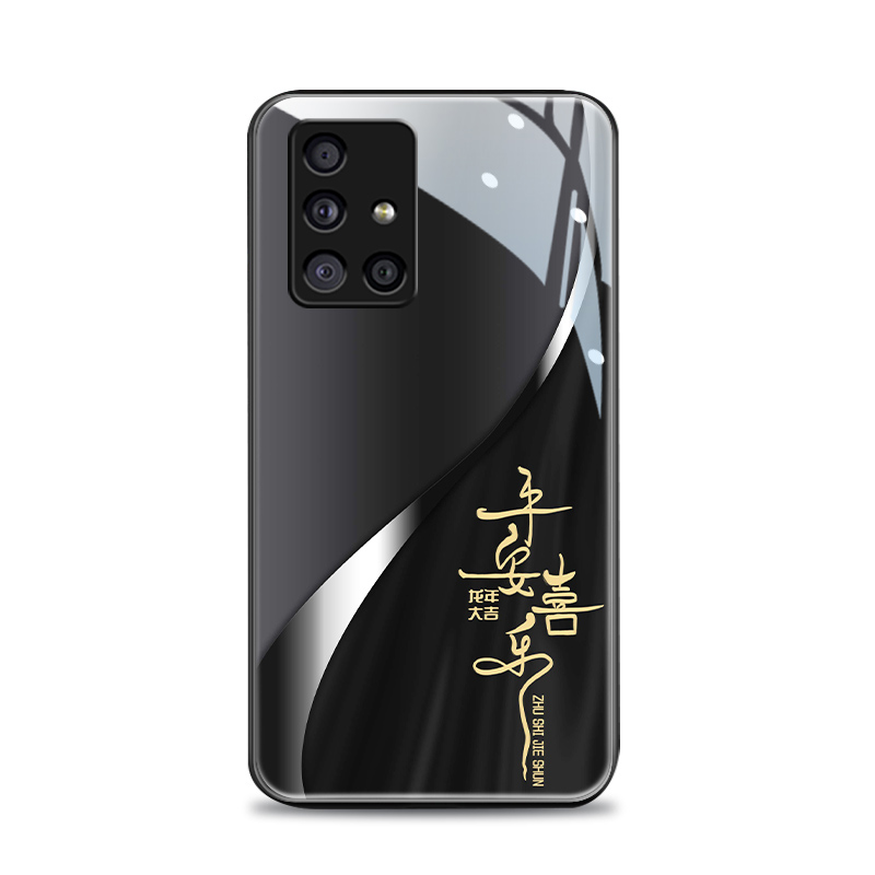 诸事皆顺适用于三星a71手机壳男Galaxy A51新款note10/8/9/20防摔+至尊版钢化玻璃5g全包plus高级潮牌硅胶套-图3