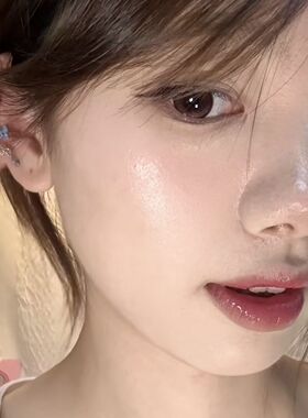 蓝色蝴蝶锆石耳骨夹女2026新款无耳洞耳夹小众设计高级感耳环耳挂