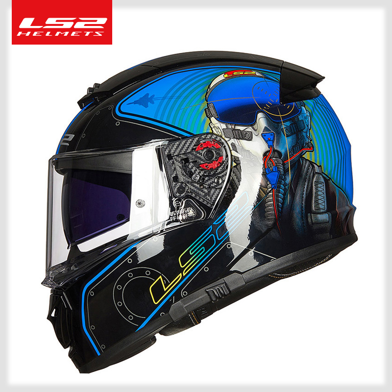 LS2头盔男摩托车全盔双镜片机车跑盔四季通用冬季官方旗舰3cFF390 - 图2