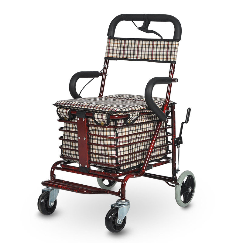 衡互邦购物车stc-g03老人代步车可推座椅可坐轻便折叠小拉车