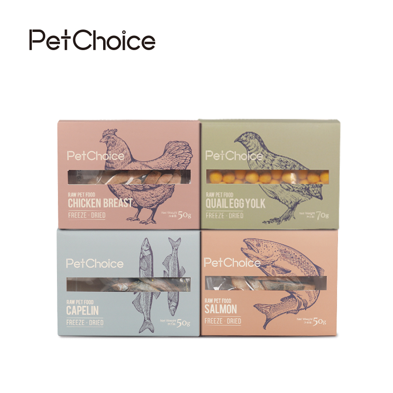 【任选3件】PetChoice冻干猫零食生骨肉三文鱼多春鱼干鹌鹑蛋鸡肉-图3