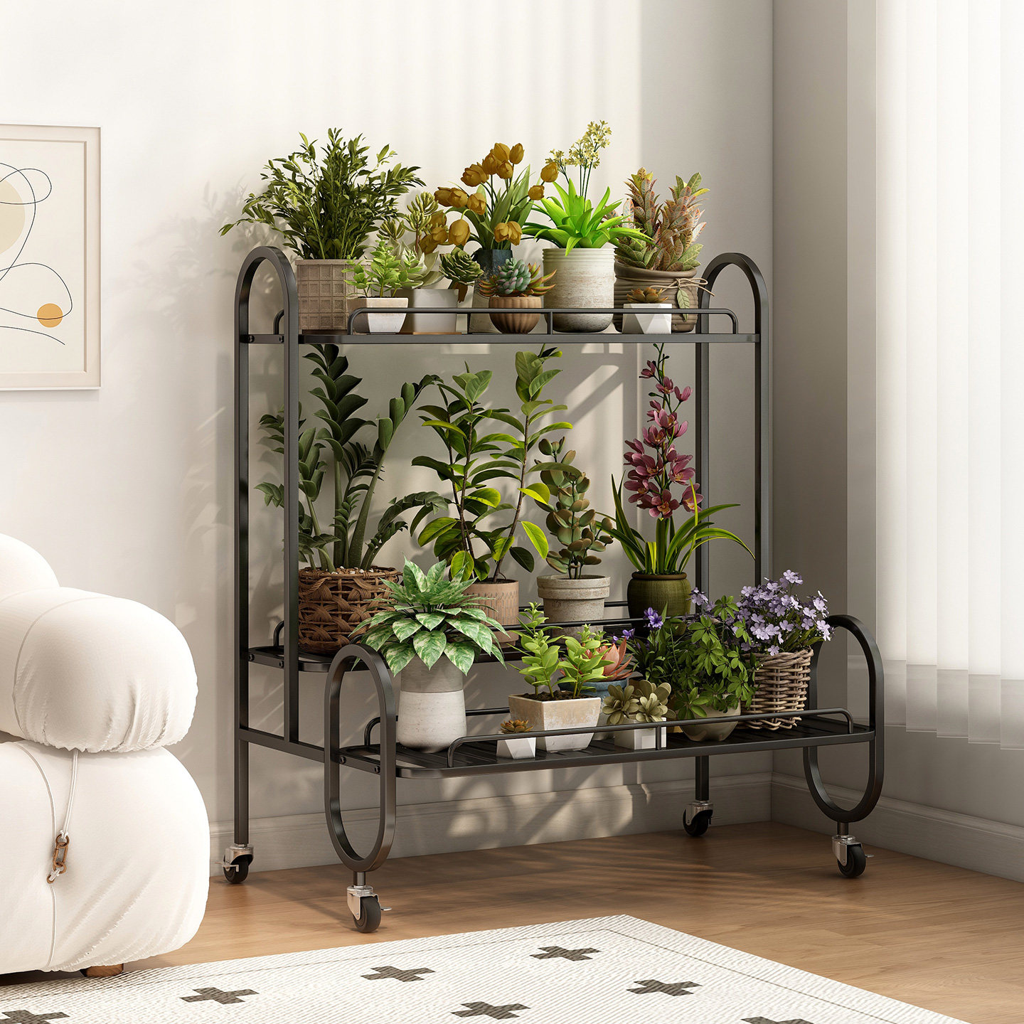 可移动阳台多层置物架客厅落地式阶梯式花架户外庭院收纳摆放架子,淘宝优惠券,粉丝福利购,淘宝优惠卷