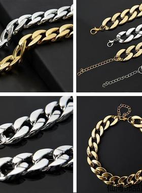 2023新款宠物大金铃铛项链猫咪泰迪法斗拉布拉多狗塑料链子仿真