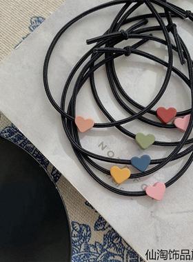 简约头绳女韩版细发圈网红ins扎头发小皮筋气质少女头饰发绳