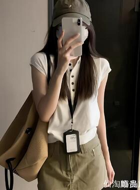 办公室学院风高级感工牌项链女