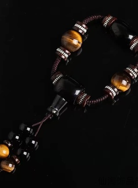 白玉菩提根三通佛头套装diy大星月橄榄核文玩核桃手串配饰件