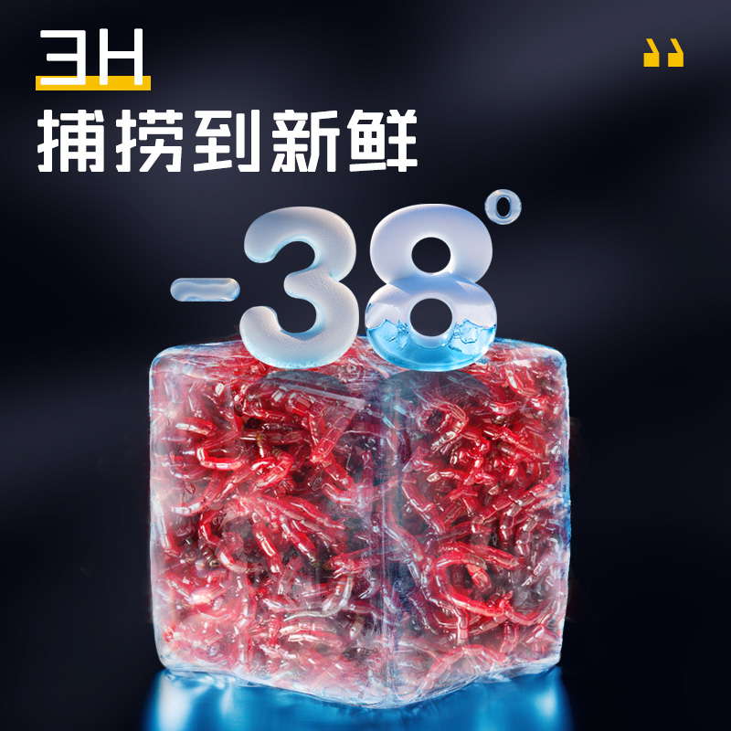 冰冻红虫牛心汉堡鱼食丰年虾罗汉鱼食七彩神仙鱼粮鱼六角恐龙饲料
