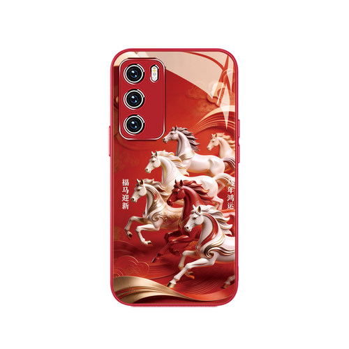适用华为mate80pro福马迎新手机壳马年荣耀500红色pura70本命年nova15喜庆magic8新年x70过年400国风60转运14 - 图3