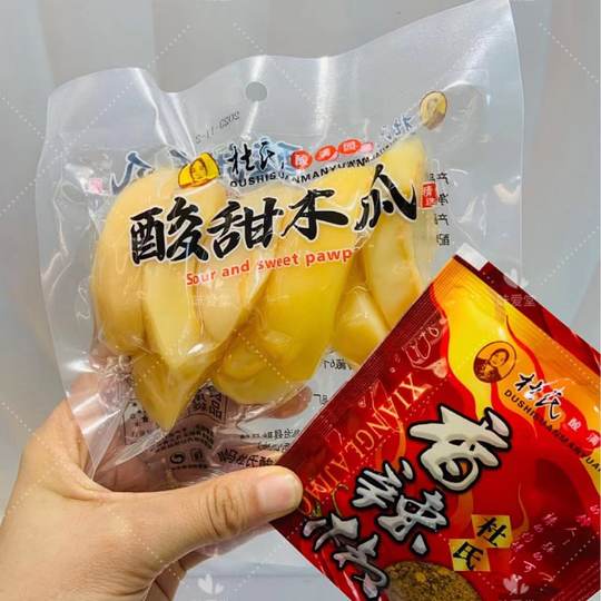 Sweet and Sour Papaya Gengma Du's Sour Man Yuan ist nach dem Öffnen des Beutels verzehrfertig