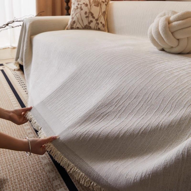 雪尼尔线条沙发巾现代防滑简约沙发盖布一片式全盖沙发垫沙发套罩,淘宝优惠券,粉丝福利购,淘宝优惠卷