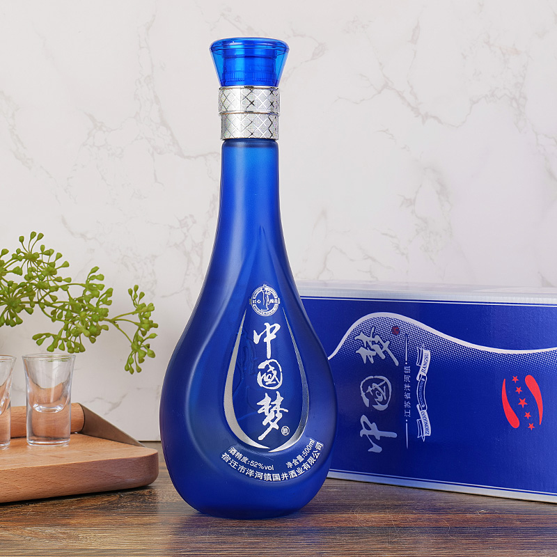 中国梦白酒整箱52度浓香型酒水500ml*6瓶高度纯粮食原浆酒水