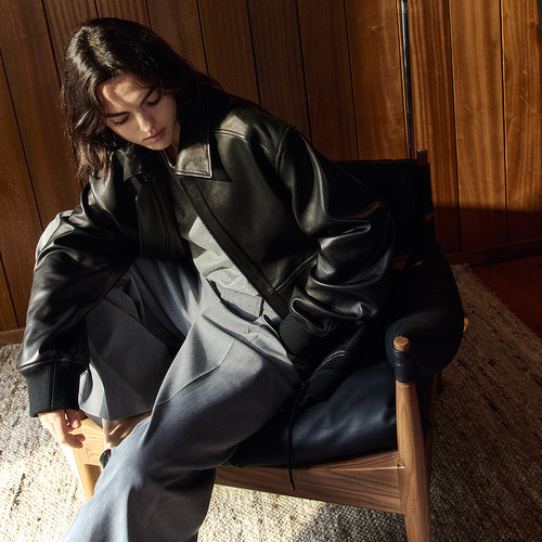 OCHIRLY欧时力 阔腿西装长裤女垂感廓形松弛感通勤2024秋季新品 - 图2