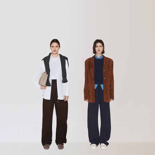 OCHIRLY欧时力 休闲卫裤萝卜裤香蕉裤女垂感阔腿直筒2024秋季新品 - 图2