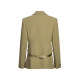 Ochirly design zipper suit jacket ສໍາລັບແມ່ຍິງທີ່ມີສາຍແອວຕົກແຕ່ງທີ່ຖອດອອກໄດ້