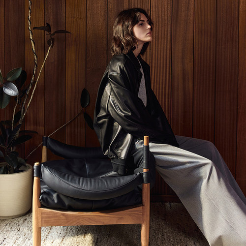 OCHIRLY欧时力 阔腿西装长裤女垂感廓形松弛感通勤2024秋季新品 - 图1