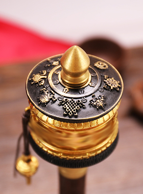 黄铜手持语狮子缩微胶片转轮