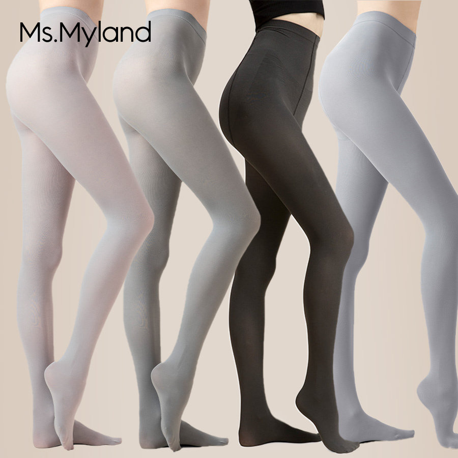 Ms.myland80D灰色天鹅绒连裤袜 米兰妮时尚打底裤袜 - 图3