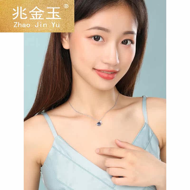 星球施华世洛奇925女小众纯银项链 兆金玉项链