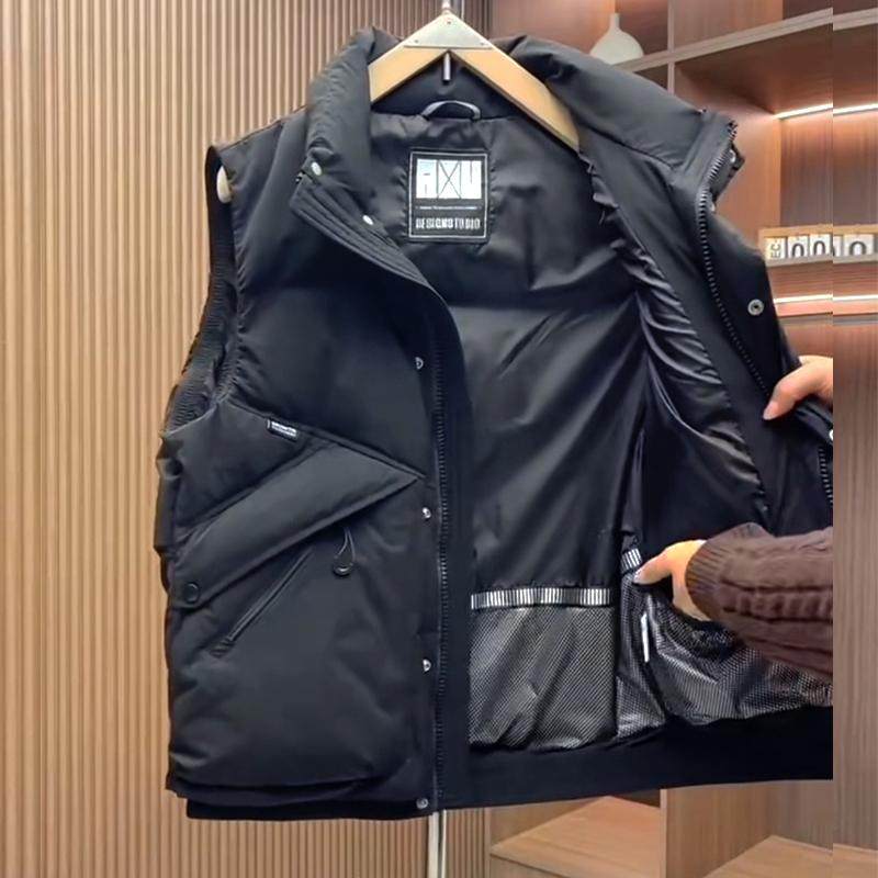 冬季新款工装立领羽绒马甲潮牌白鸭绒休闲无袖外套保暖加厚坎肩,淘宝优惠券,粉丝福利购,淘宝优惠卷