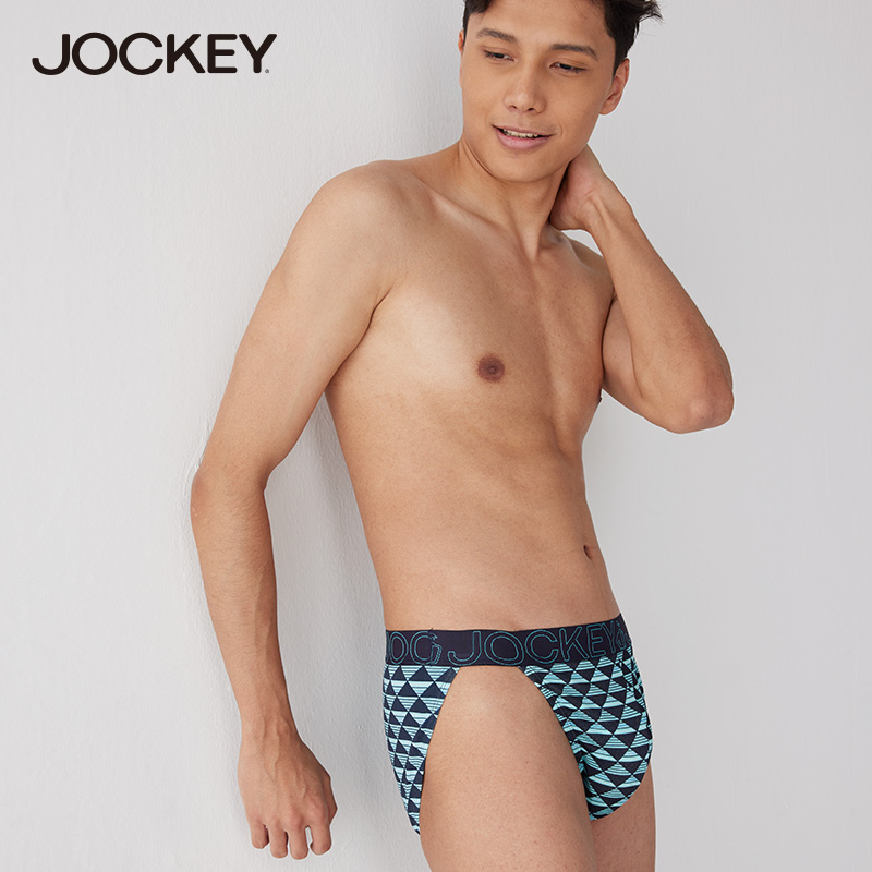 Jockey【失重系列】内裤男莫代尔三角裤青年男士内裤高开叉单条装-图0