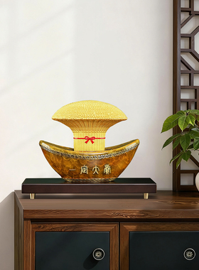 铜一定大麦摆件招财店铺装饰