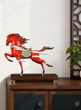 招财铜生肖马摆件开业乔迁礼物
