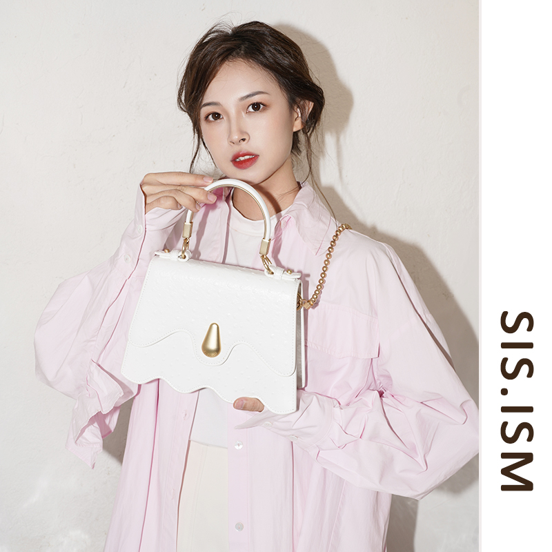 SISISM姐妹主义水滴包原创设计牛皮鳄鱼纹手提包单肩斜挎包女时尚
