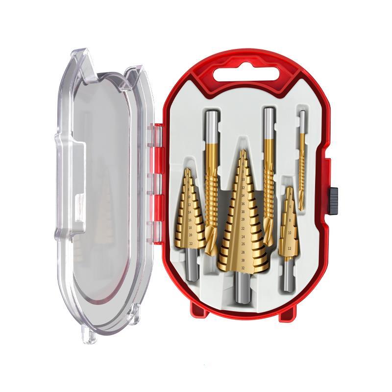 锯齿宝塔钻头6件套开孔器金属阶梯钻套装合金木工多功能扩孔器 - 图3