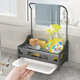Kitchen rag rack countertop with dishwashing detergent sponge