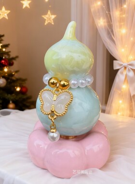 马上有钱 景德镇陶瓷转转小马摆件 办公室解压治愈新年礼物