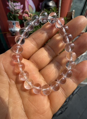 瑞涵琪原创设计天然白水晶手链女款单圈手串情侣礼物专属新新品上