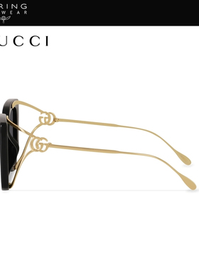 古驰GUCCI矩形黑超太阳镜