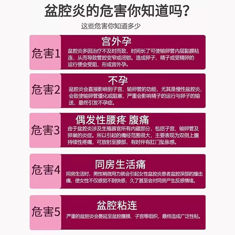 调理慢性盆腔炎栓剂凝胶偏方盆腔积液消炎中药贴热敷包小腹胀痛BS - 图2