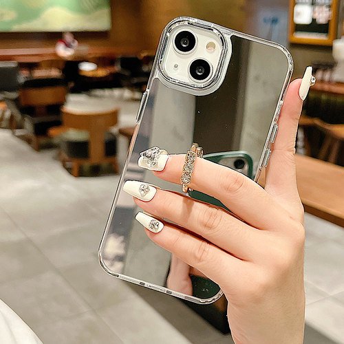 指环支架iphone15promax手机壳苹果14pro镜子12/13防摔11补妆神器xs/xr个性15plus适用7/8plus女se2保护套6s - 图1