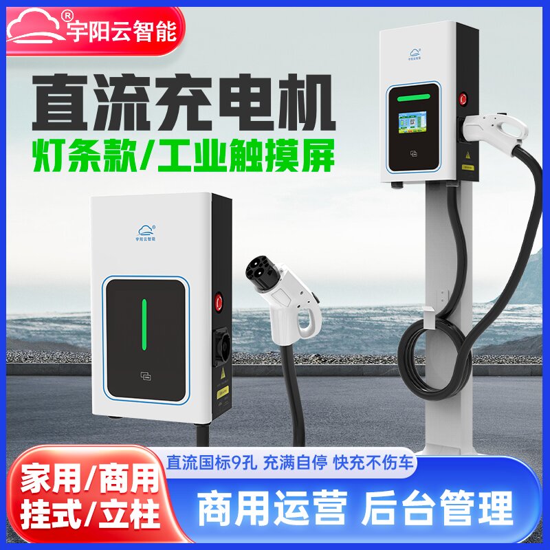 电动汽车直流7KW15KW20KW30KW40KW60KW80KW充电桩9孔商用家用挂立 - 图0