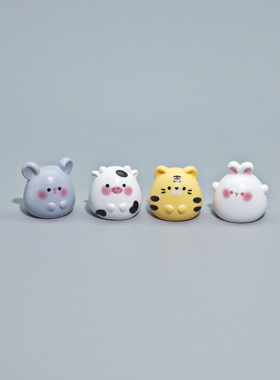 无聊了！摆一堆十二生肖可爱萌粒解压治愈桌面小摆件创意工位装饰