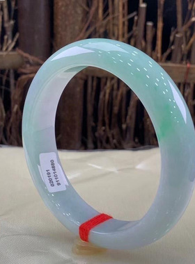 天然缅甸翡翠玉翡翠玉镯阳绿浅绿正圈玉镯冰糯种女款翡翠手镯送礼