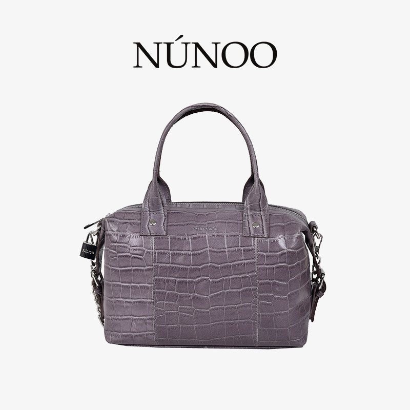 nunoo大容量真皮鳄鱼纹波士顿包 Nunoo海外女士包袋