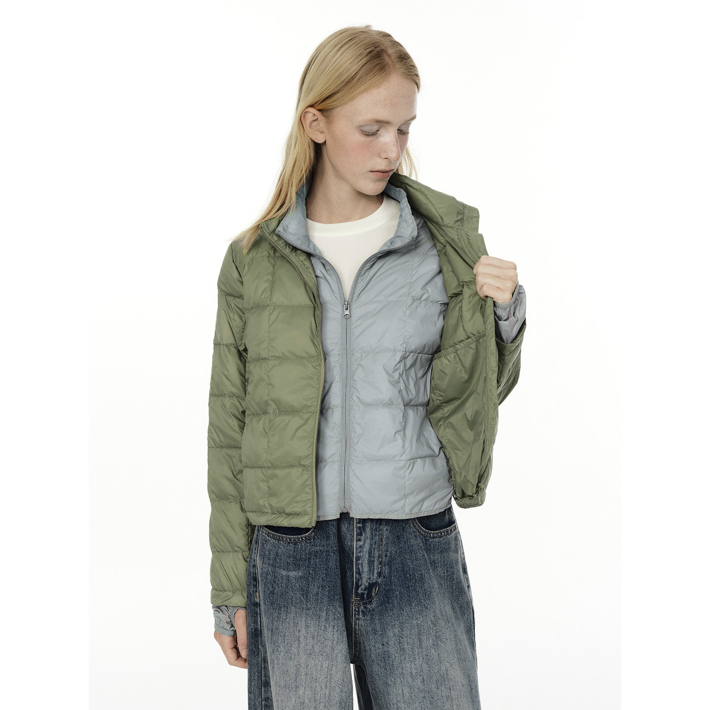 CountryMoment【双层保暖】假两件轻薄短款立领排骨羽绒服女外套,淘宝优惠券,粉丝福利购,淘宝优惠卷