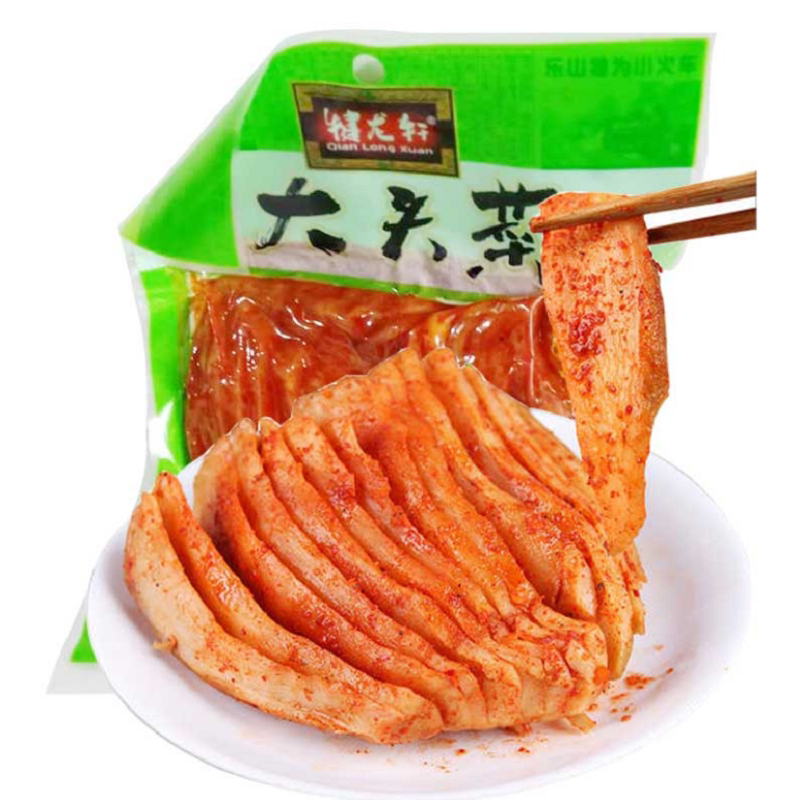 龙孔麻辣手撕大头菜 犍龙轩 四川乐山犍为特产 开袋即食